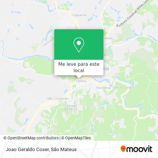 Joao Geraldo Coser mapa