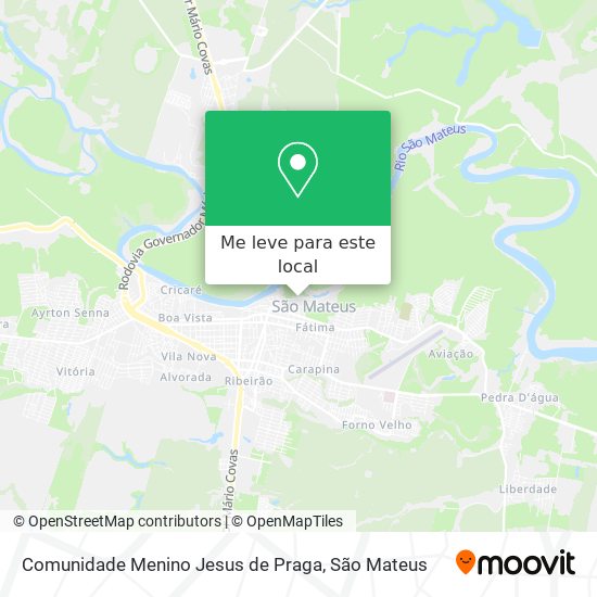 Comunidade Menino Jesus de Praga mapa