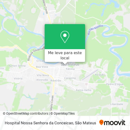 Hospital Nossa Senhora da Conceicao mapa