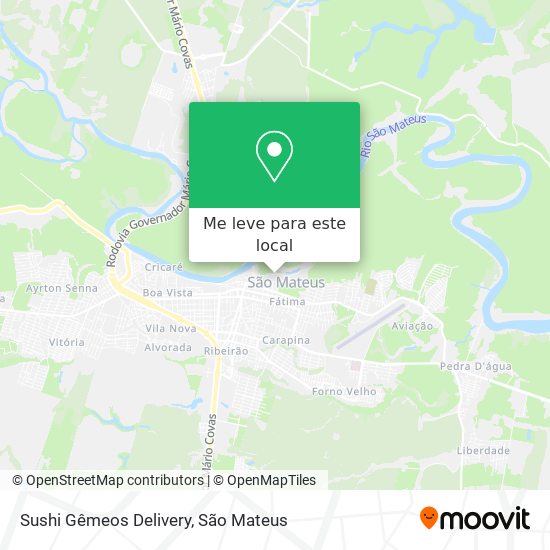 Sushi Gêmeos Delivery mapa