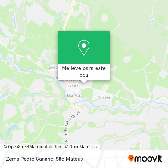 Zema Pedro Canário mapa