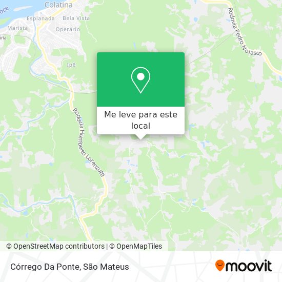 Córrego Da Ponte mapa