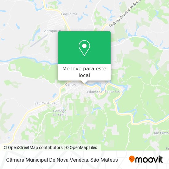Câmara Municipal De Nova Venécia mapa