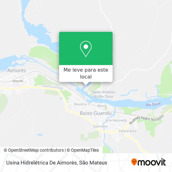 Usina Hidrelétrica De Aimorés mapa
