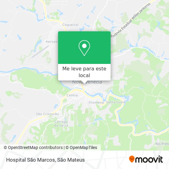 Hospital São Marcos mapa