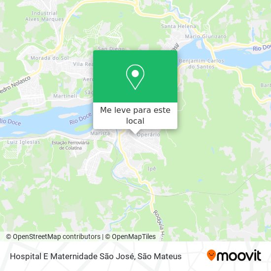 Hospital E Maternidade São José mapa
