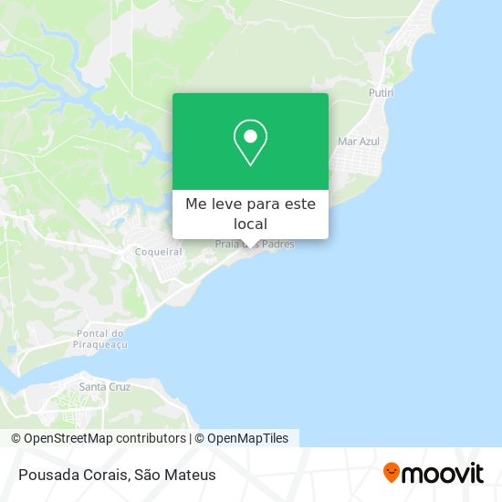 Pousada Corais mapa