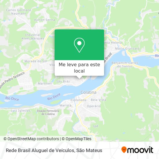 Rede Brasil Aluguel de Veículos mapa