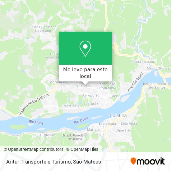 Aritur Transporte e Turismo mapa