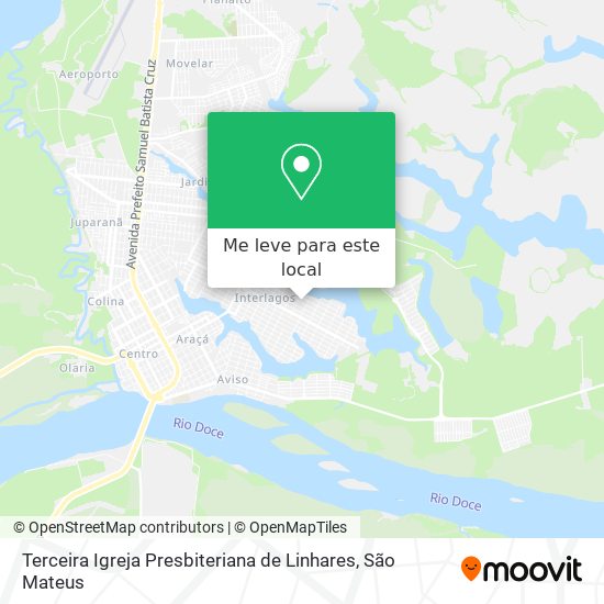 Terceira Igreja Presbiteriana de Linhares mapa