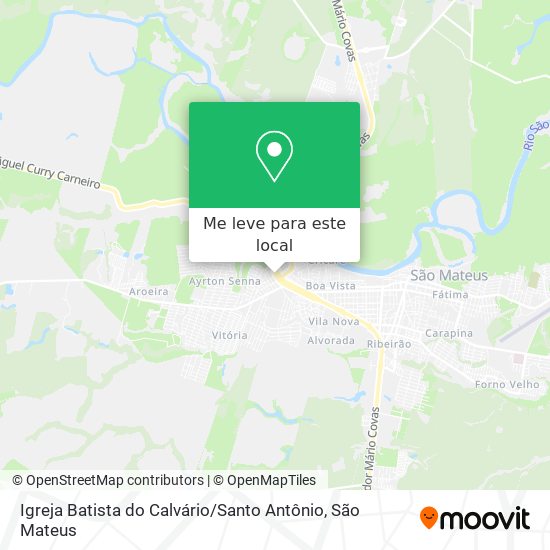 Igreja Batista do Calvário / Santo Antônio mapa