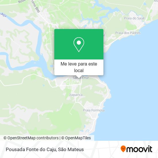 Pousada Fonte do Caju mapa
