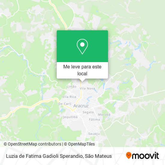 Luzia de Fatima Gadioli Sperandio mapa