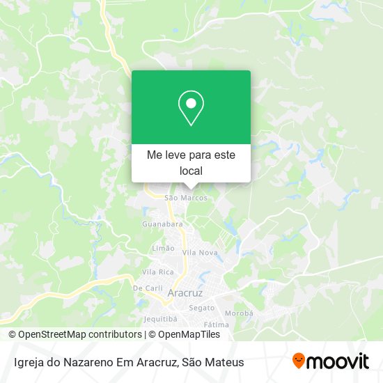 Igreja do Nazareno Em Aracruz mapa