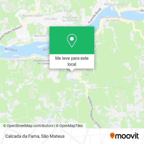 Calcada da Fama mapa