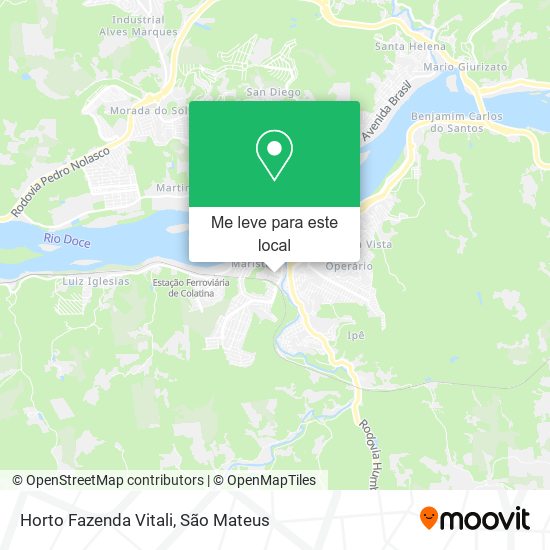 Horto Fazenda Vitali mapa