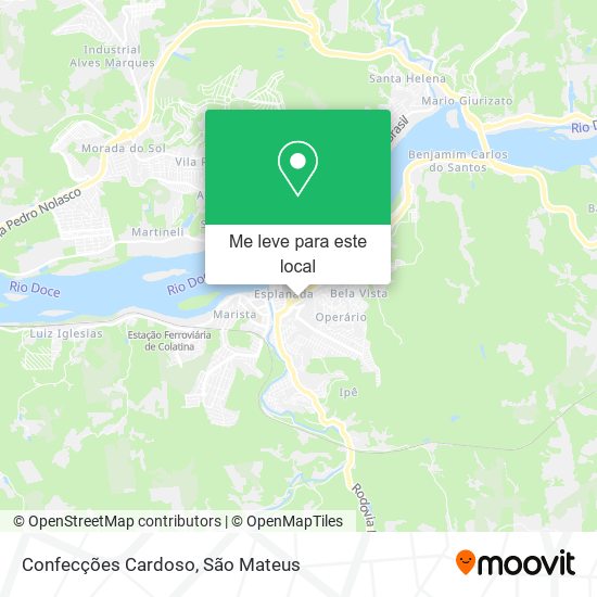 Confecções Cardoso mapa