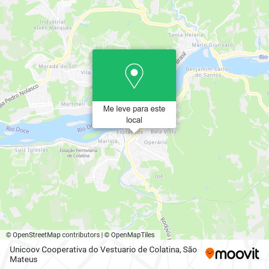 Unicoov Cooperativa do Vestuario de Colatina mapa