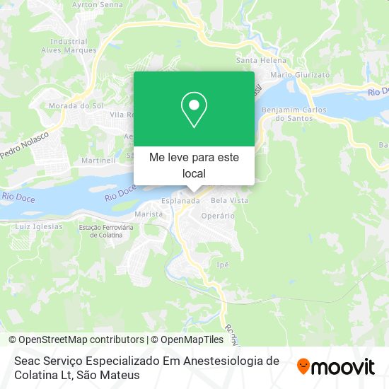 Seac Serviço Especializado Em Anestesiologia de Colatina Lt mapa