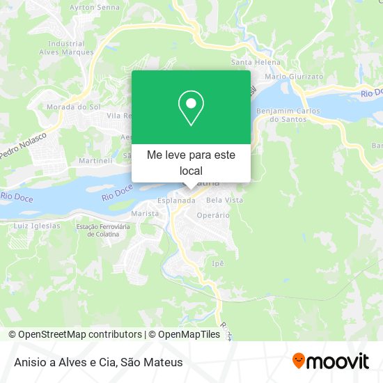Anisio a Alves e Cia mapa