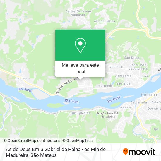 As de Deus Em S Gabriel da Palha - es Min de Madureira mapa