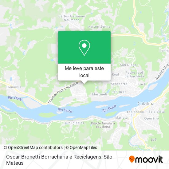 Oscar Bronetti Borracharia e Reciclagens mapa