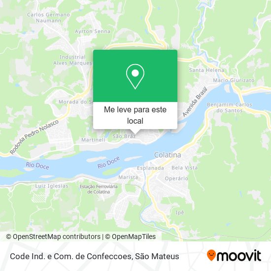Code Ind. e Com. de Confeccoes mapa