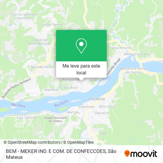 BEM - MEKER IND. E COM. DE CONFECCOES mapa