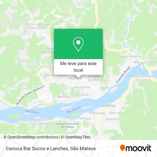 Carioca Bar Sucos e Lanches mapa