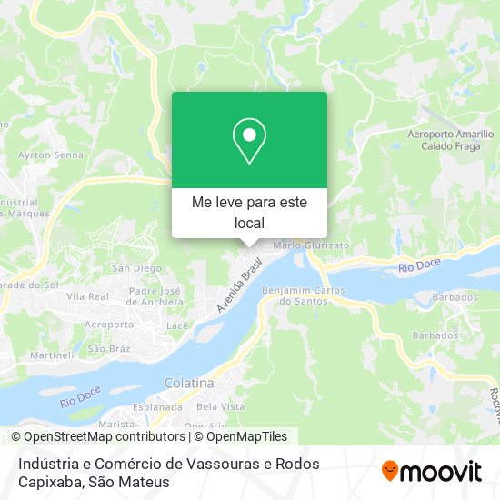Indústria e Comércio de Vassouras e Rodos Capixaba mapa