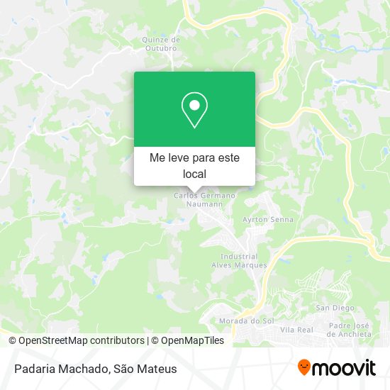 Padaria Machado mapa