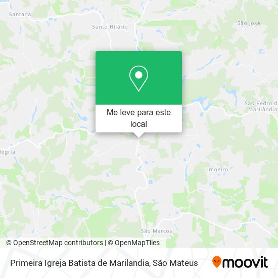 Primeira Igreja Batista de Marilandia mapa