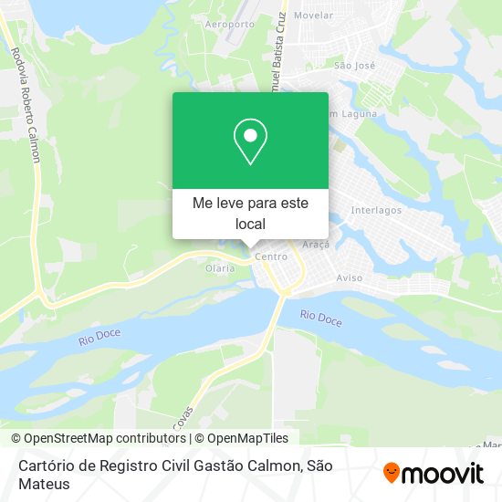 Cartório de Registro Civil Gastão Calmon mapa