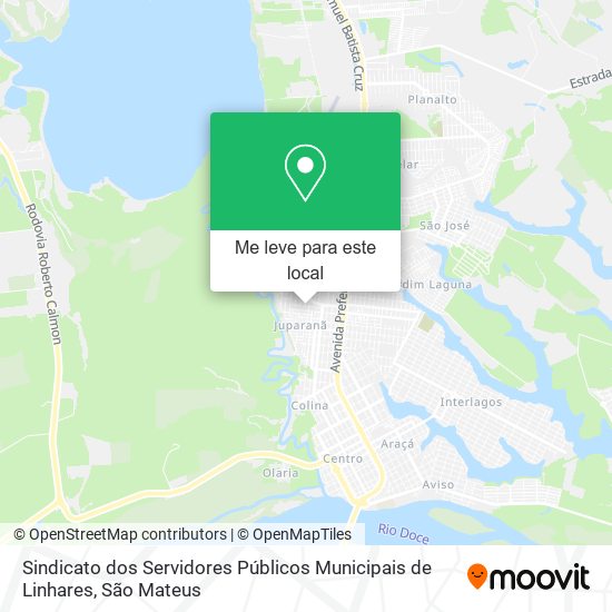 Sindicato dos Servidores Públicos Municipais de Linhares mapa