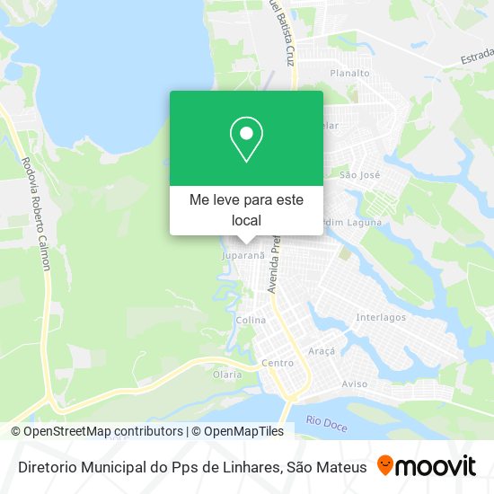 Diretorio Municipal do Pps de Linhares mapa