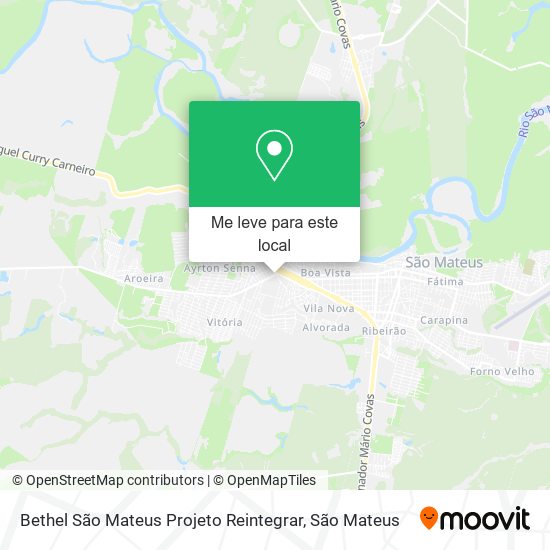 Bethel São Mateus Projeto Reintegrar mapa