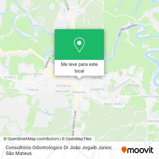 Consultório Odontológico Dr João Jogaib Júnior mapa