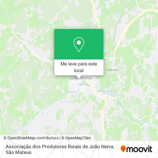 Associação dos Produtores Rurais de João Neiva mapa