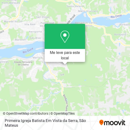 Primeira Igreja Batista Em Vista da Serra mapa
