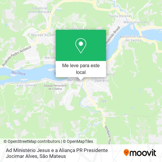 Ad Ministério Jesus e a Aliança PR Presidente Jocimar Alves mapa