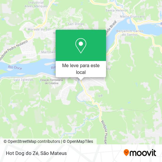 Hot Dog do Zé mapa