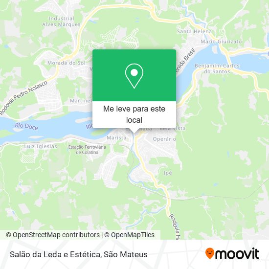 Salão da Leda e Estética mapa