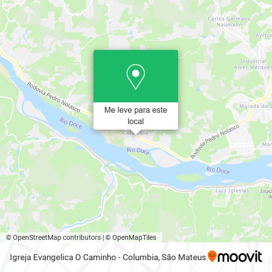 Igreja Evangelica O Caminho - Columbia mapa