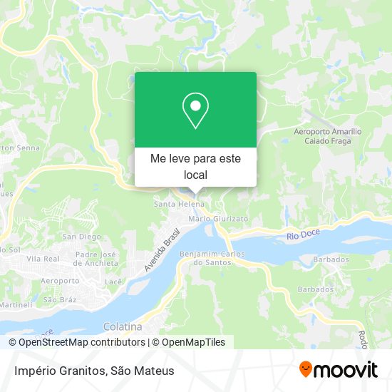 Império Granitos mapa