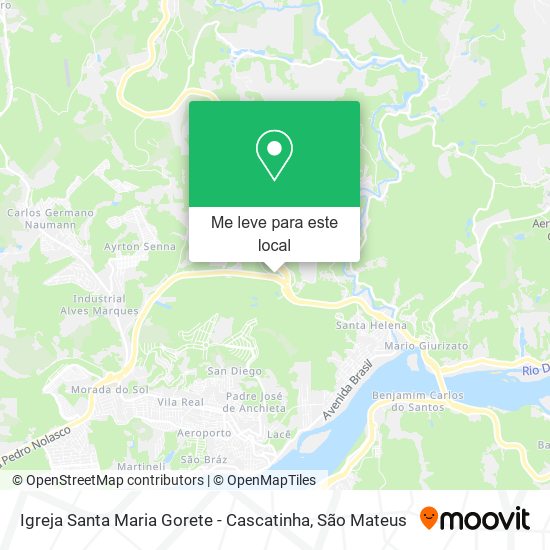 Igreja Santa Maria Gorete - Cascatinha mapa