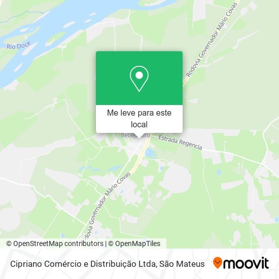 Cipriano Comércio e Distribuição Ltda mapa