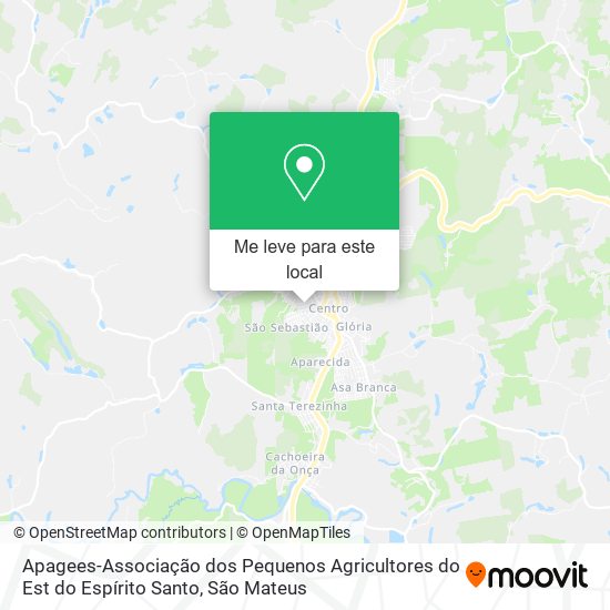 Apagees-Associação dos Pequenos Agricultores do Est do Espírito Santo mapa