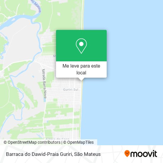 Barraca do Dawid-Praia Guriri mapa