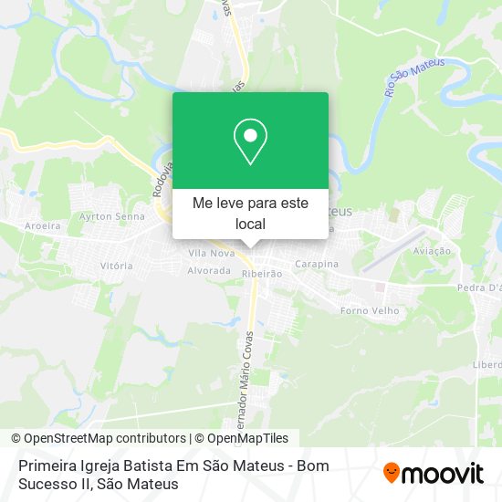 Primeira Igreja Batista Em São Mateus - Bom Sucesso II mapa