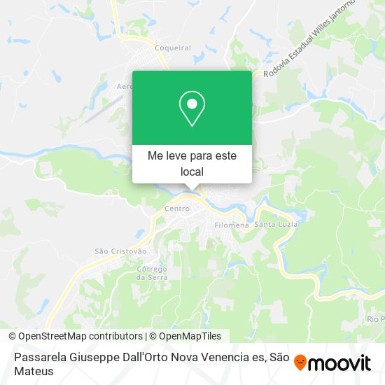 Passarela Giuseppe Dall'Orto Nova Venencia es mapa